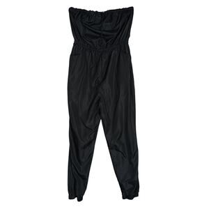 Hot and Delicious Windbreaker Strapless Jumpsuit Size Large Elastic & Drawstring